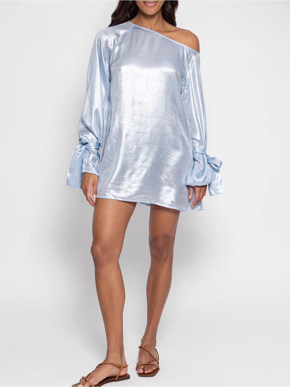 Sundress Eloise Short Bleu Metallic Mini Dress XS/S New